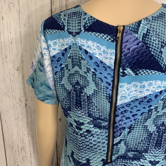 Olivaceous Snake Skin Pattern Mini Dress - Picture 8 of 12